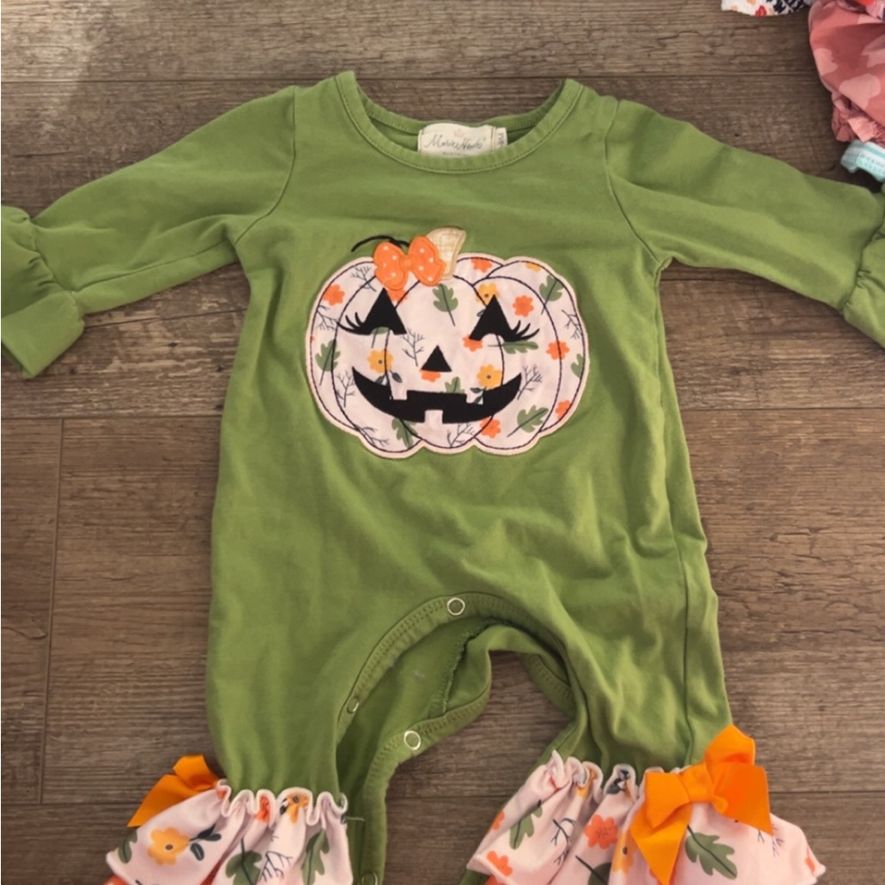 Green Pumpkin Bodysuit for Kids